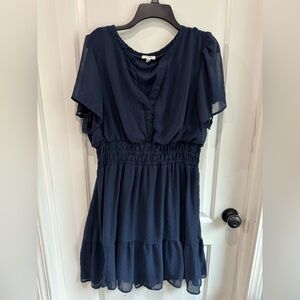 Navy Maurices Knee-Length Dress